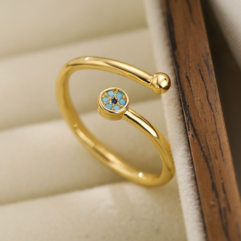 New Style Shining Cross Evil Eye Rings for Women's and Girls' Party Jewelry accessories