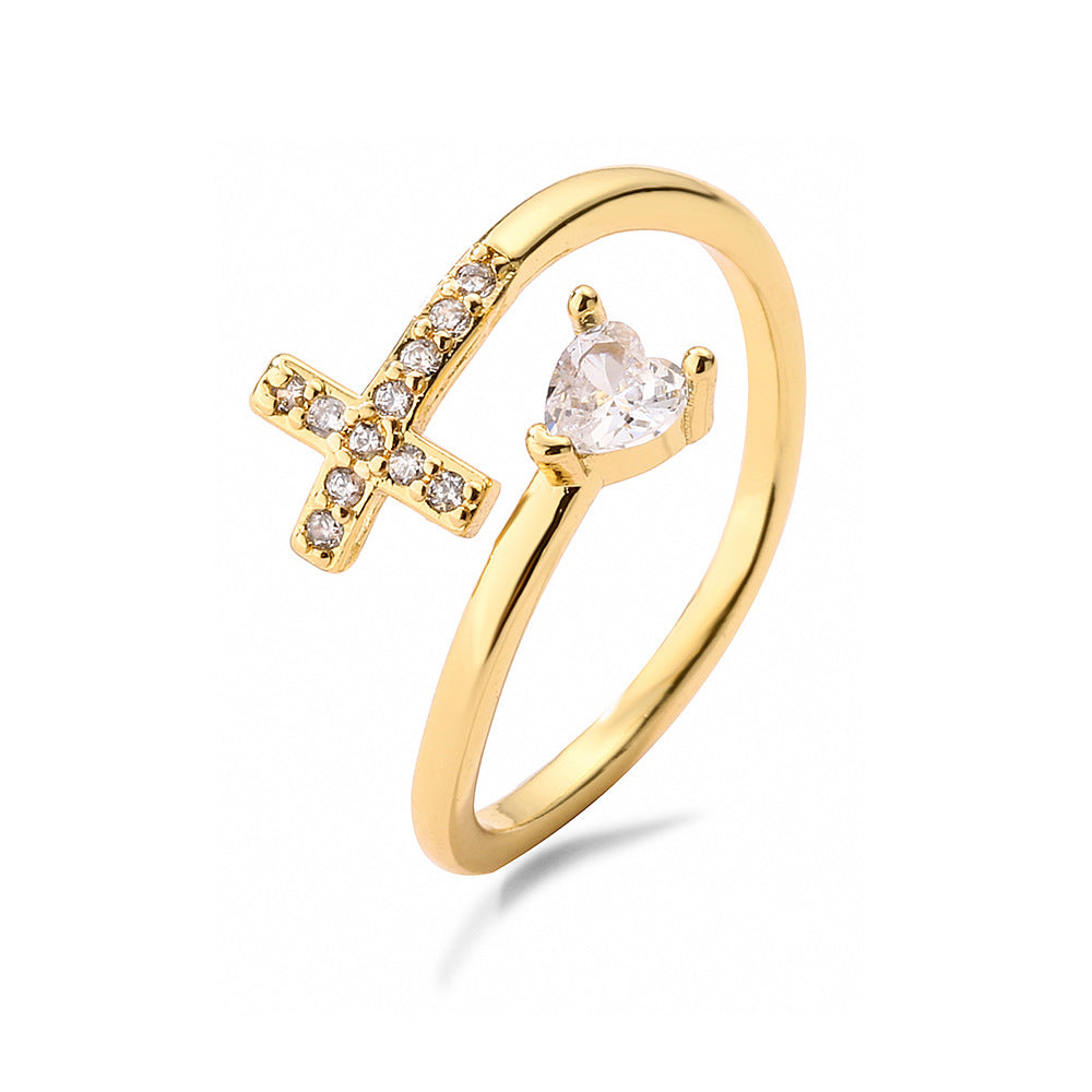 New Style Shining Cross Evil Eye Rings for Women's and Girls' Party Jewelry accessories